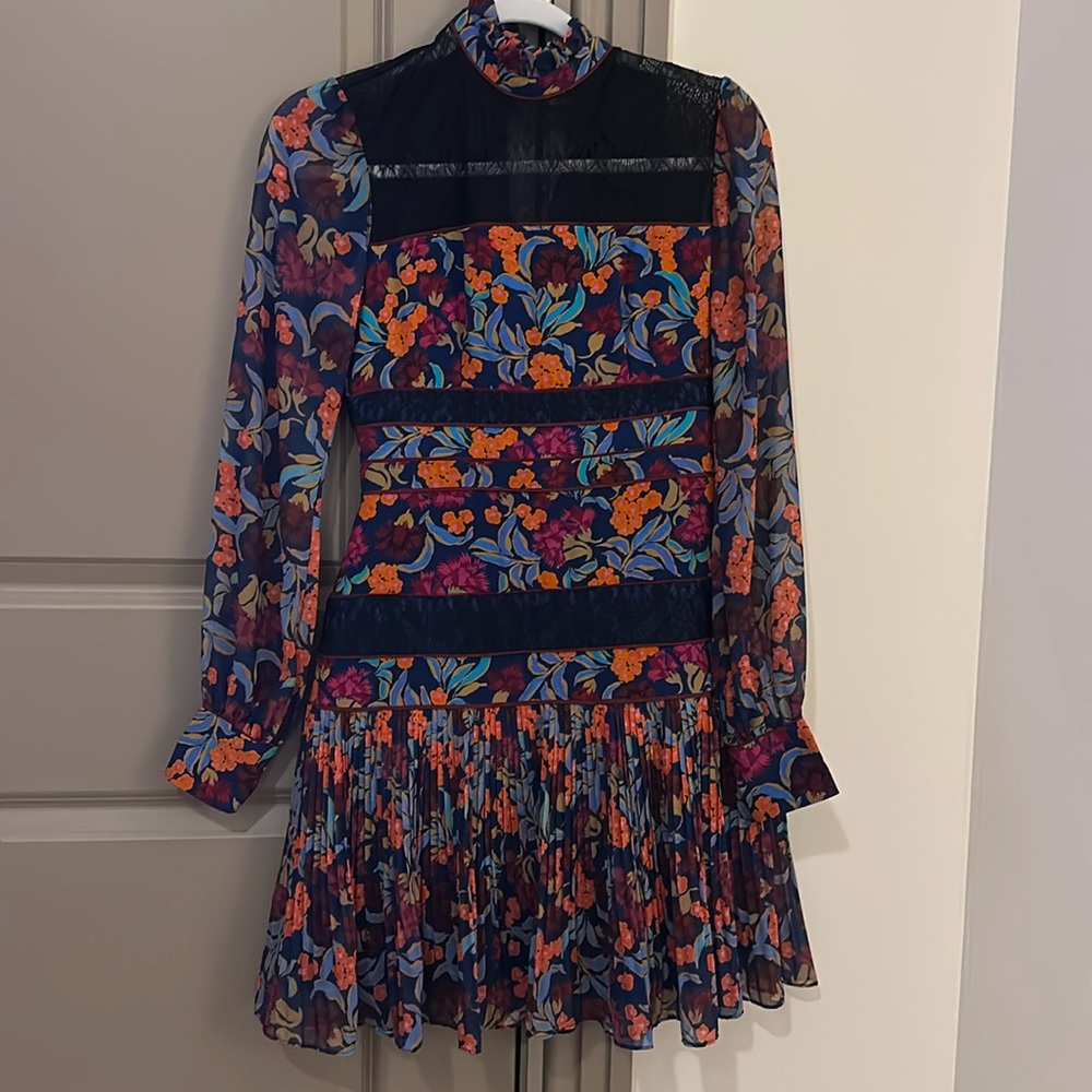 Saloni Dina Tropical Lace Inset Floral Dress- Sz. 4